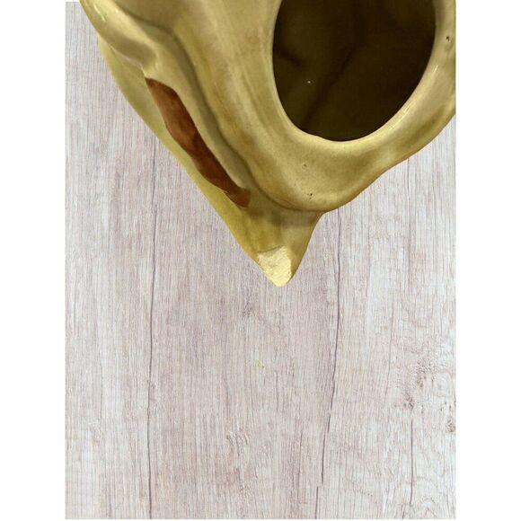 Vintage RED WING Cookie Jar "Thou Shalt Not Steal" Friar Tuck Monk 1940s Yellow - Picture 3 of 9